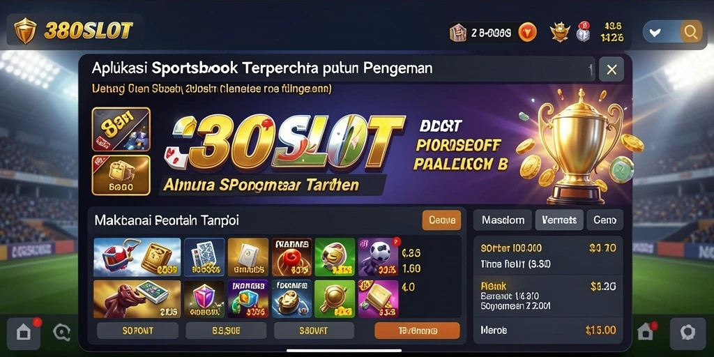 Tampilan gameplay 380SLOT yang menarik dengan variasi taruhan olahraga.