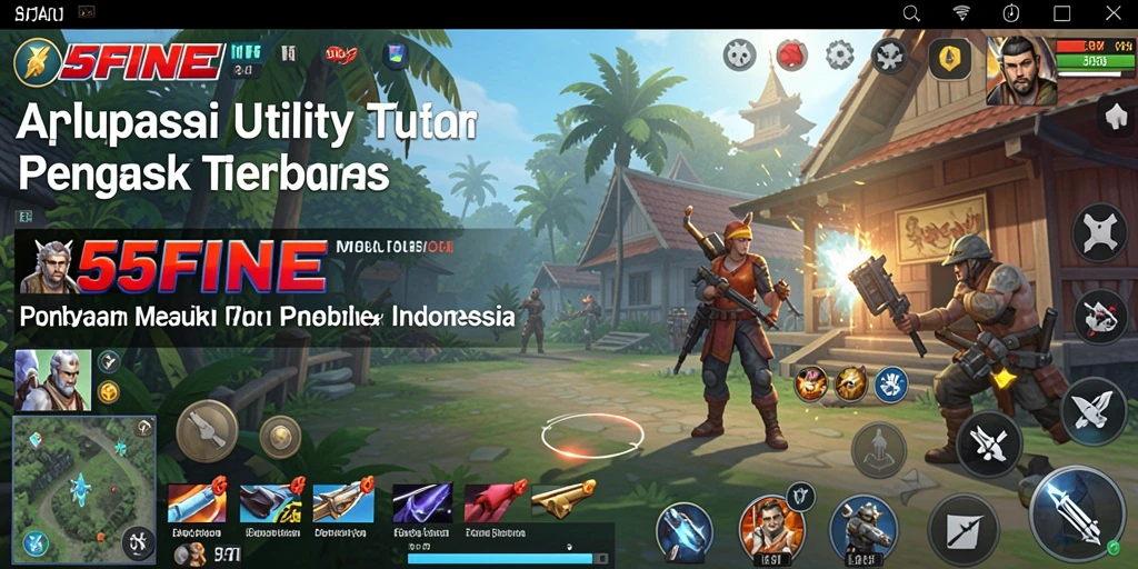 Tampilan utama aplikasi Utility 55FIVE yang intuitif dan menarik.