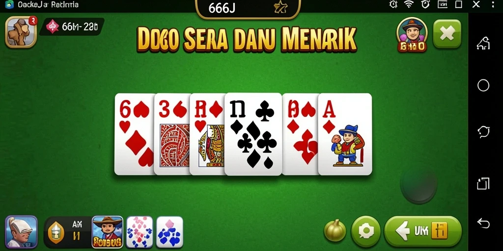 Tampilan gameplay menarik dari permainan Domino 666J.