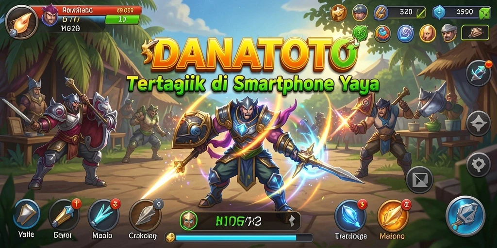 Tangkapan layar utama DANATOTO menampilkan aksi strategis yang mendebarkan.