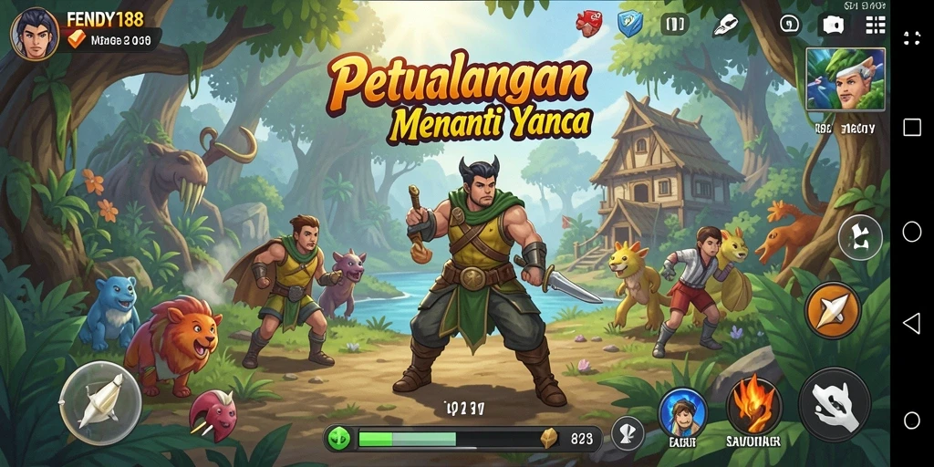 Screenshot gameplay FENDY188 yang menampilkan aksi penuh petualangan.