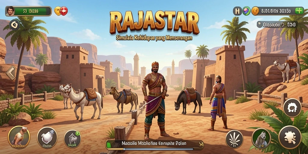Tampilan gameplay RAJASTAR yang memukau dan realistis.