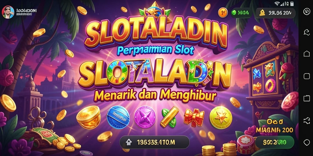 Screenshot menunjukkan gameplay seru di SLOTALADIN dengan grafis yang menarik.
