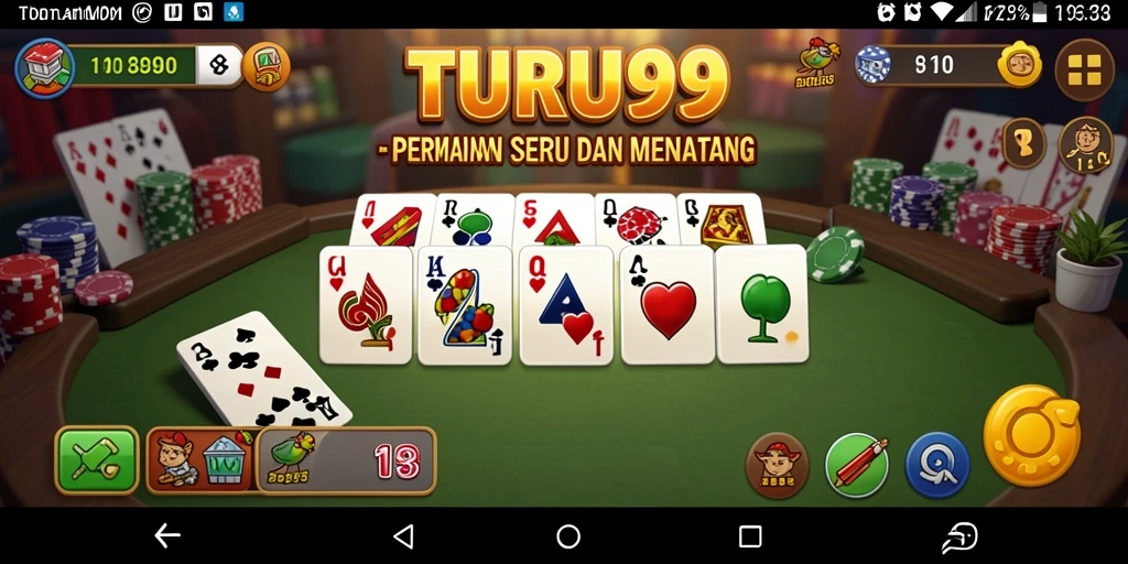 Screenshot gameplay TURU99 menampilkan keseruan bermain domino.